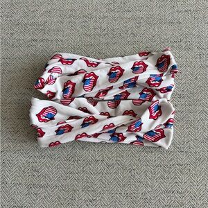 The Rolling Stones White and Red Kids Headband